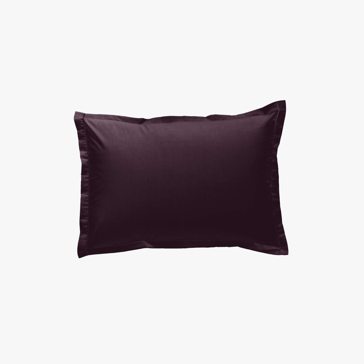 Taie d'oreiller percale 80 fils aubergine