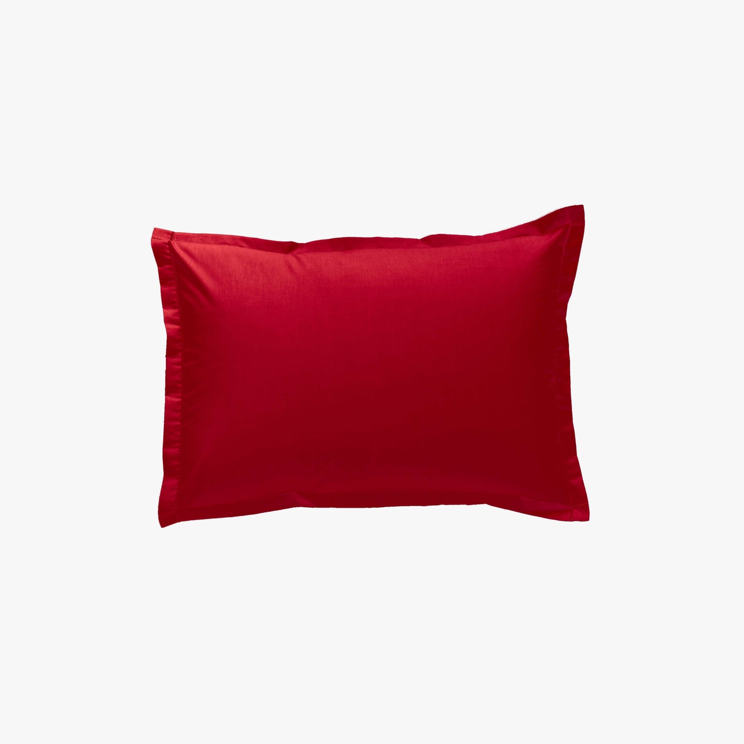 Taie d'oreiller percale 80 fils rouge