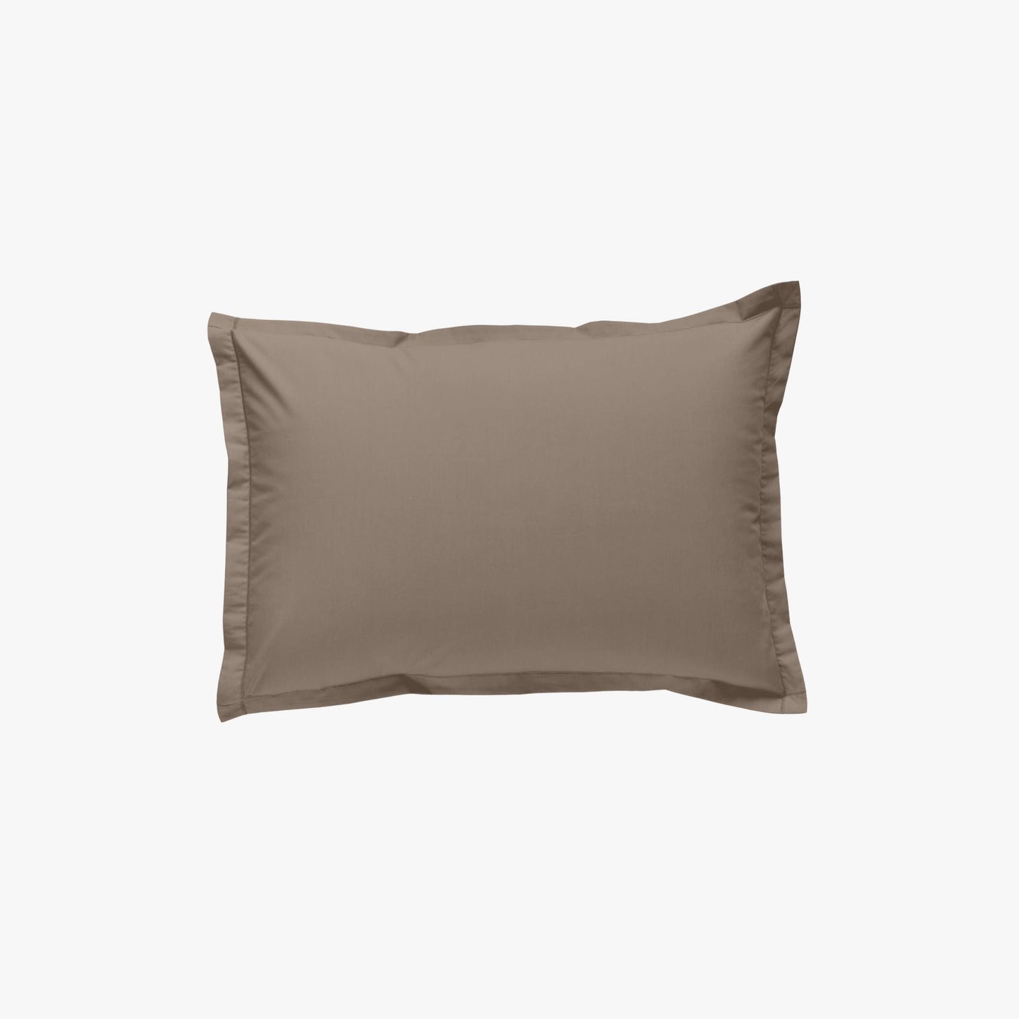 Taie d'oreiller percale 80 fils taupe