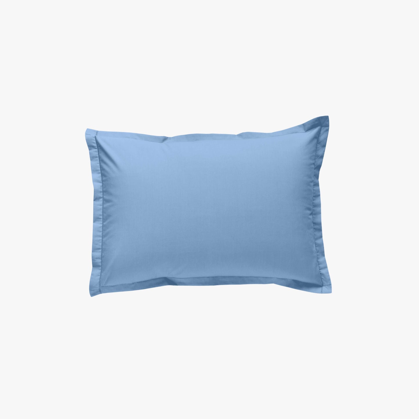 Taie d'oreiller percale 80 fils bleu ciel