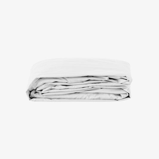 Drap housse bonnet 40 cm satin 120 fils blanc
