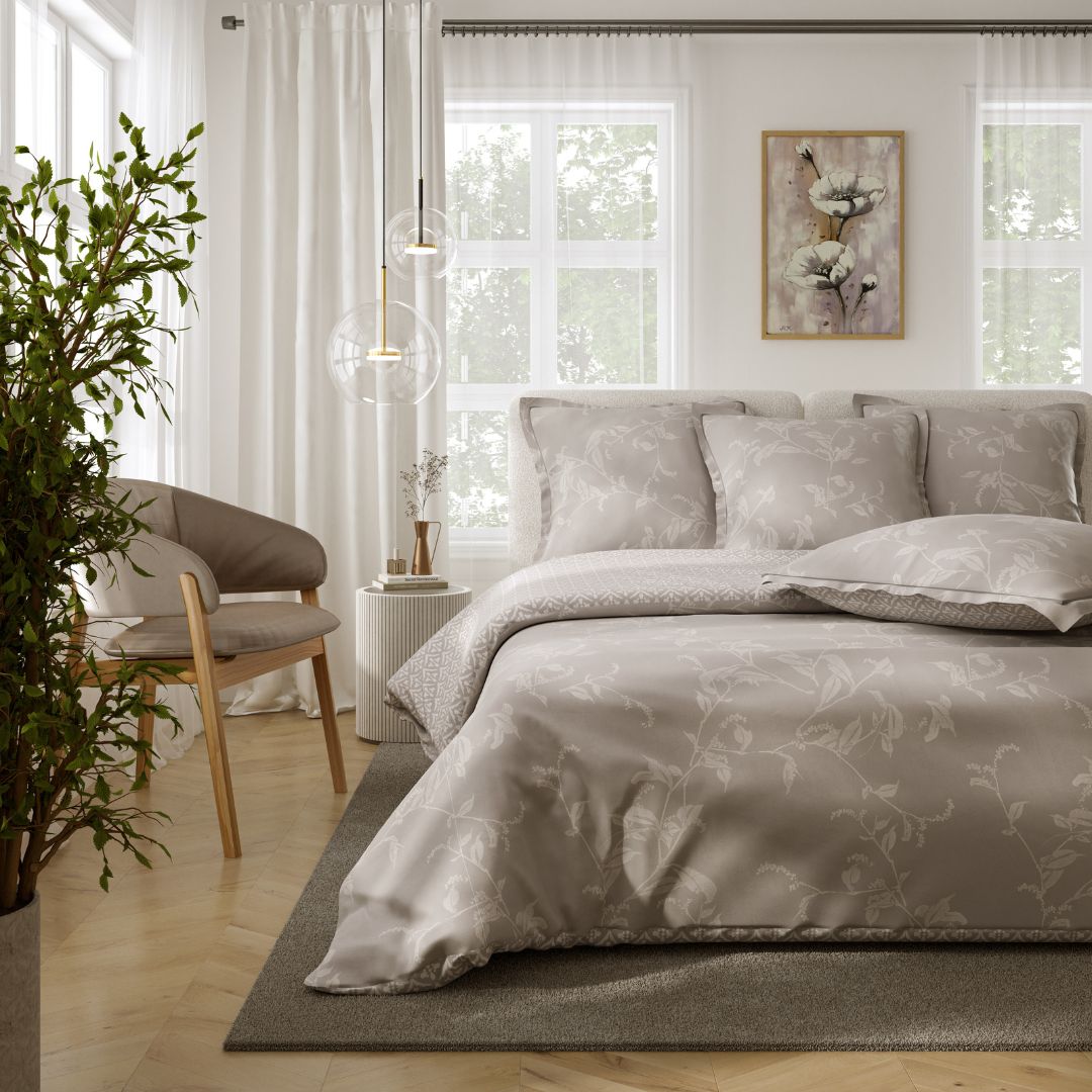 PARURE HOUSSE DE COUETTE LOUISE GRIS