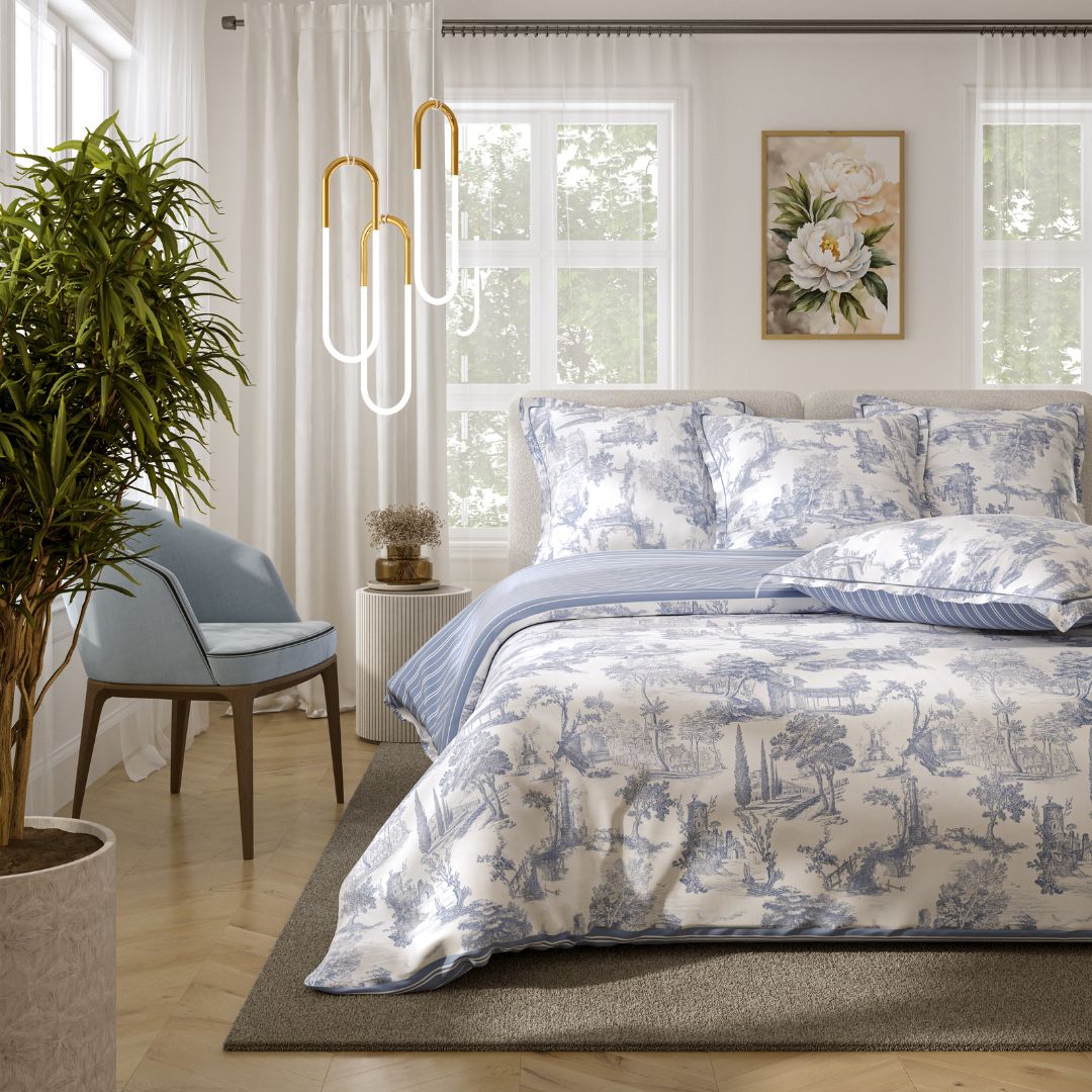 PARURE HOUSSE DE COUETTE SORA BLEU