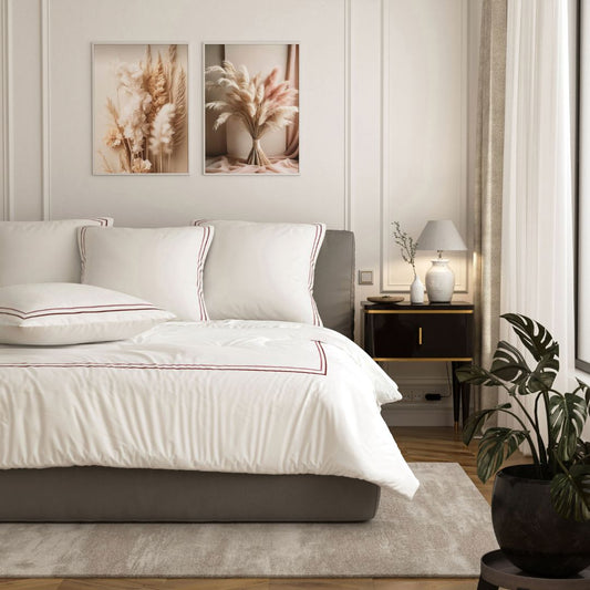 PARURE HOUSSE DE COUETTE YSA BORDEAUX