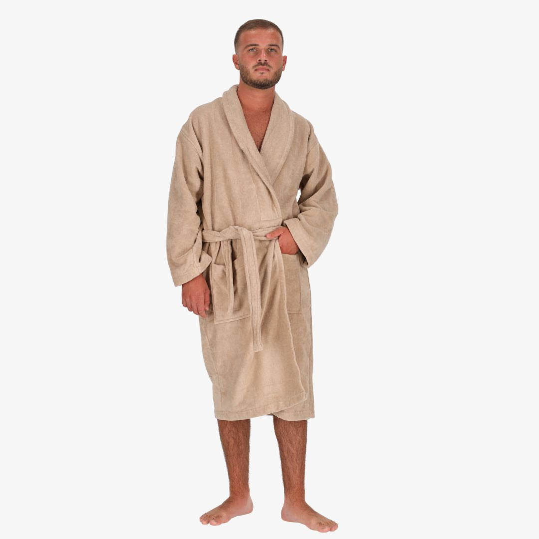 Peignoir adulte coton velour