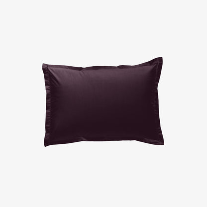 Taie d'oreiller satin 120 fils aubergine