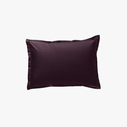 Taie d'oreiller percale 80 fils aubergine
