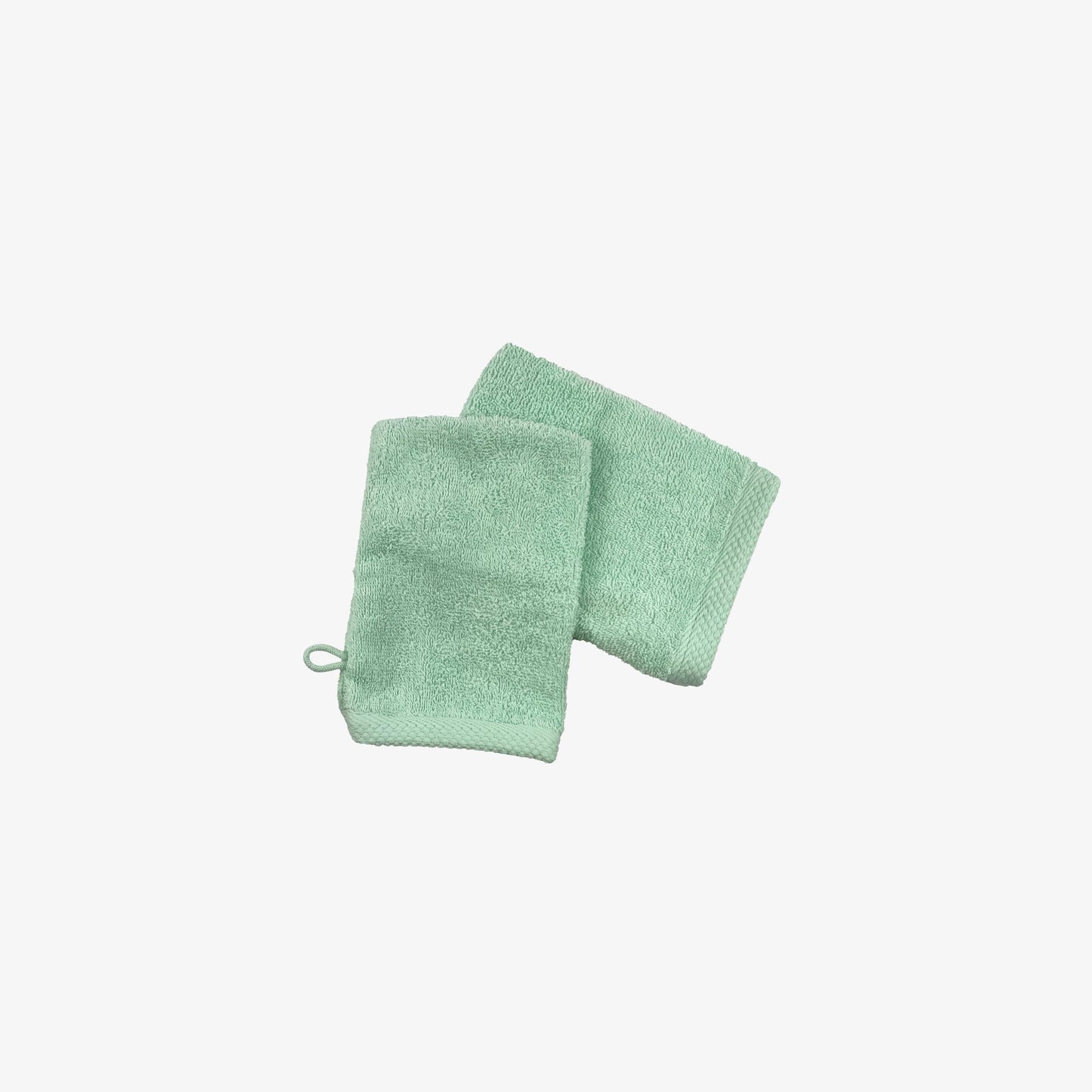 Lot de 2 gants de toilette 16×21 cm – 600 g/m² en 100 % coton