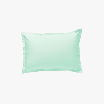 Taie d'oreiller percale 80 fils vert d'eau