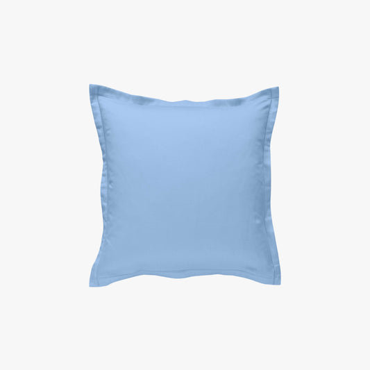 Taie d'oreiller percale 80 fils bleu ciel