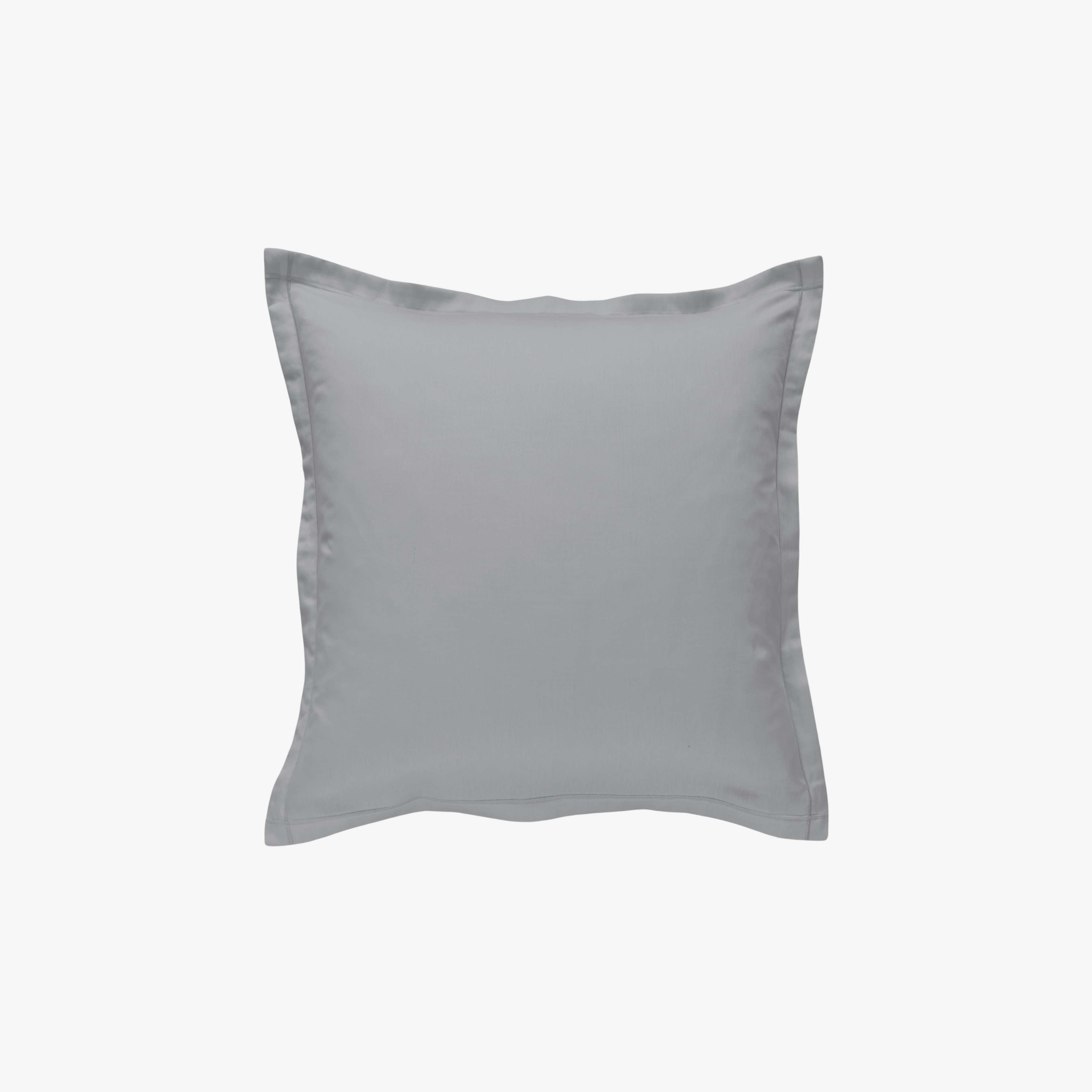 Taie d'oreiller satin 120 fils gris perle