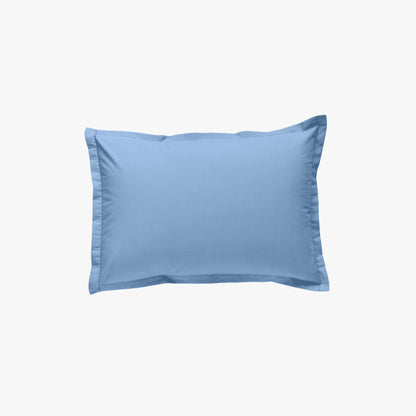 Taie d'oreiller percale 80 fils bleu ciel