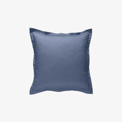 Taie d'oreiller satin 120 fils bleu jean