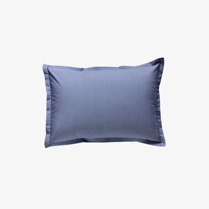 Taie d'oreiller satin 120 fils bleu jean