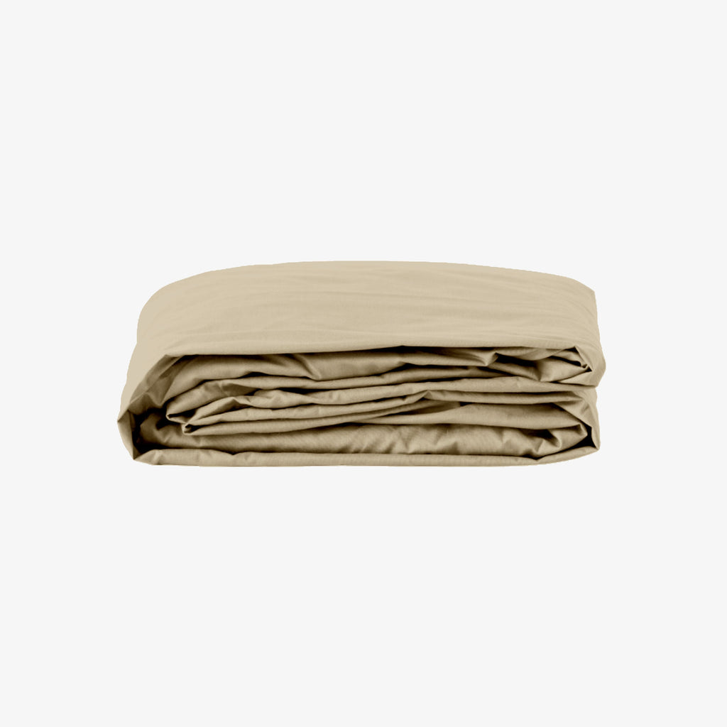 Satin-Spannbettlaken mit 30 cm Tasche, weiß
