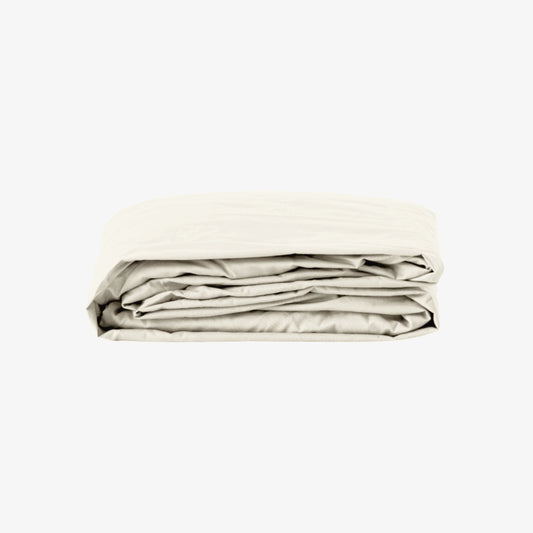 Drap housse bonnet 40 cm satin 120 fils ivoire