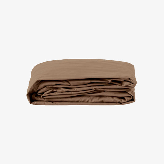 Drap housse percale 80 fils bonnet 40 taupe
