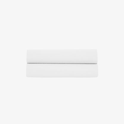 Drap plat satin 120 fils blanc