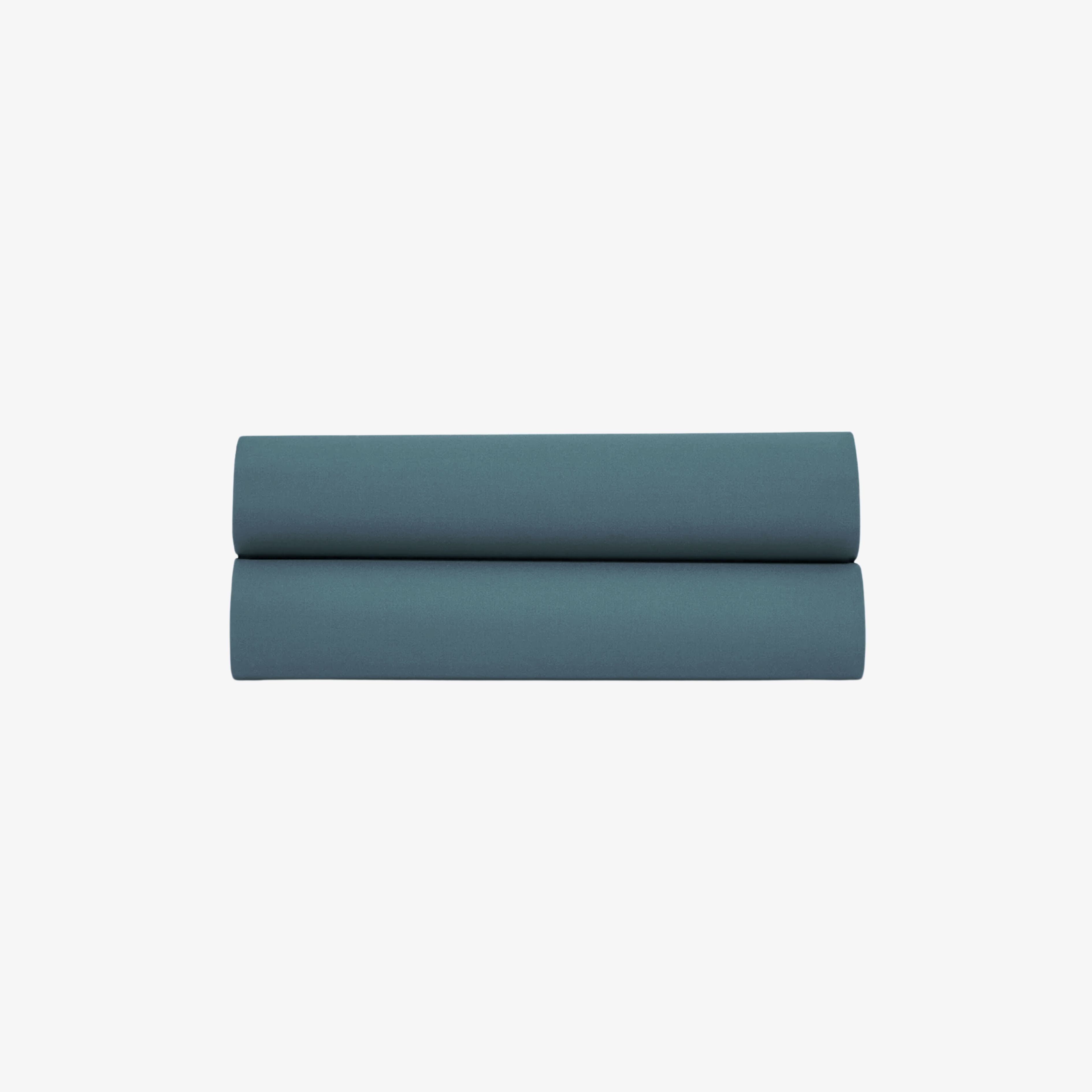 Satin-Spannbettlaken, 120 Fäden pro Zoll, denimblau