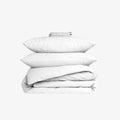 100% gewassen wit linnen bedset