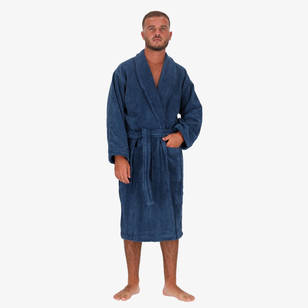 Peignoir adulte coton velour